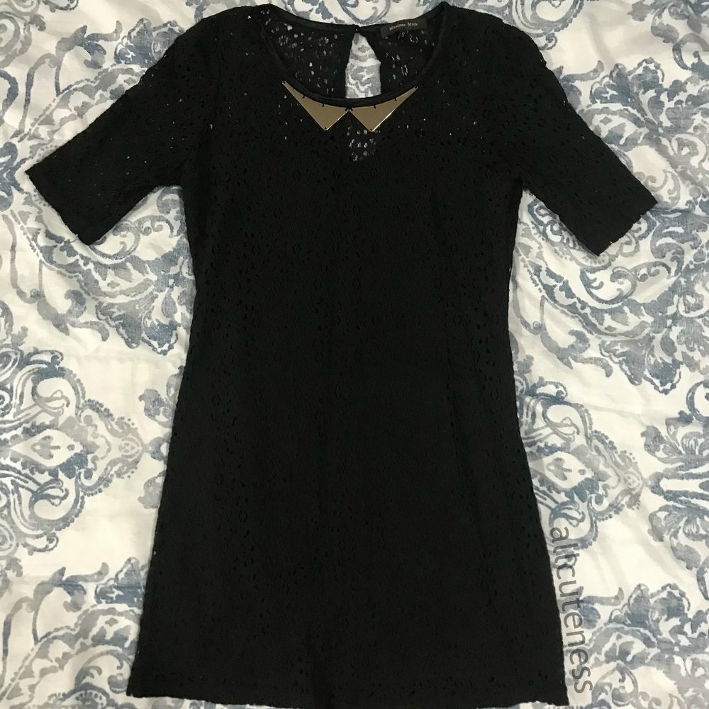 Maxinne Mode Black Lace Mini Dress